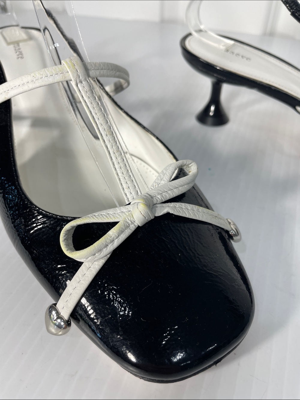 Anthropologie Maeve Vicenza Brigitte Bow Slingback EU 40 Bow Kitten Heel - Picture 7 of 13